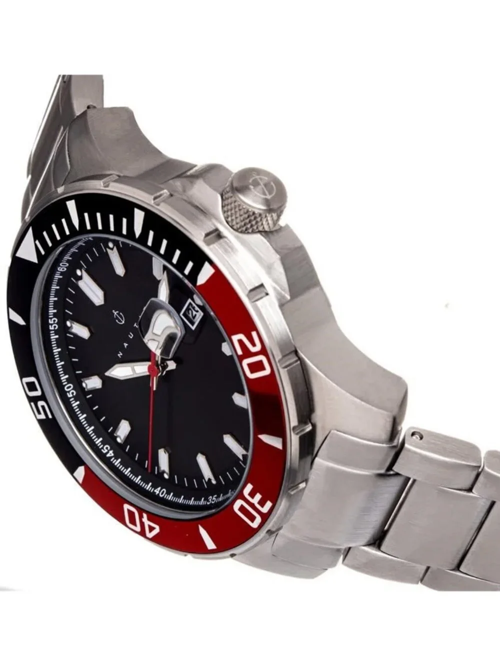 NWT Nautis Admiralty Pro 200 Quartz Black Dial Men's Watch